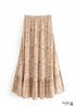 Boho Skirts in Brown Floral Lion For Women